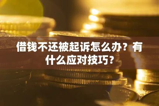 武汉借钱不还被起诉怎么办？有什么应对技巧？